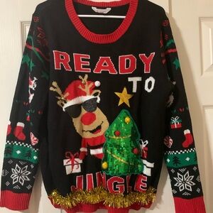 No Boundaries Black and Red Christmas Sweater